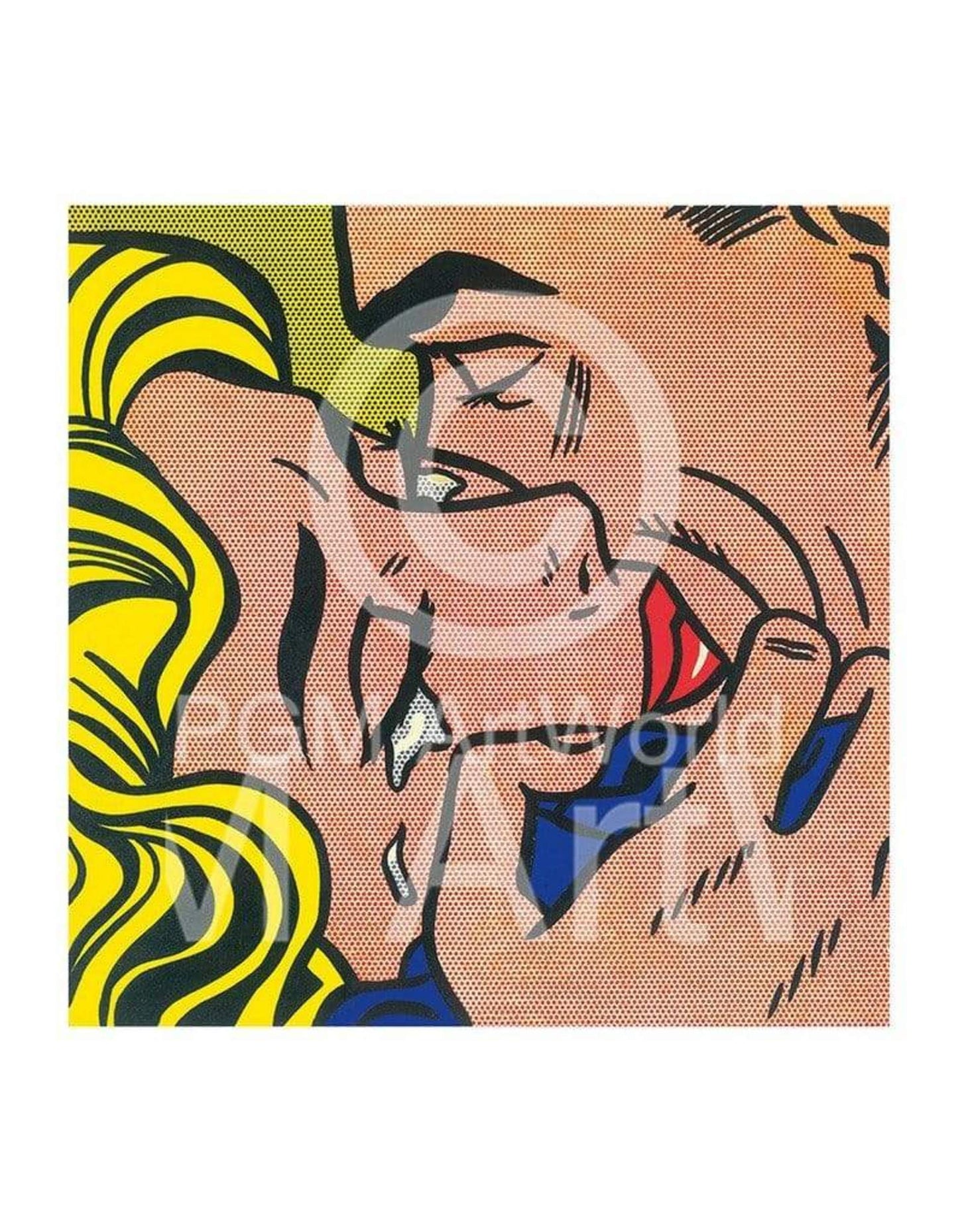 Affiche Art Roy Lichtenstein - Kiss V 35.5x28cm