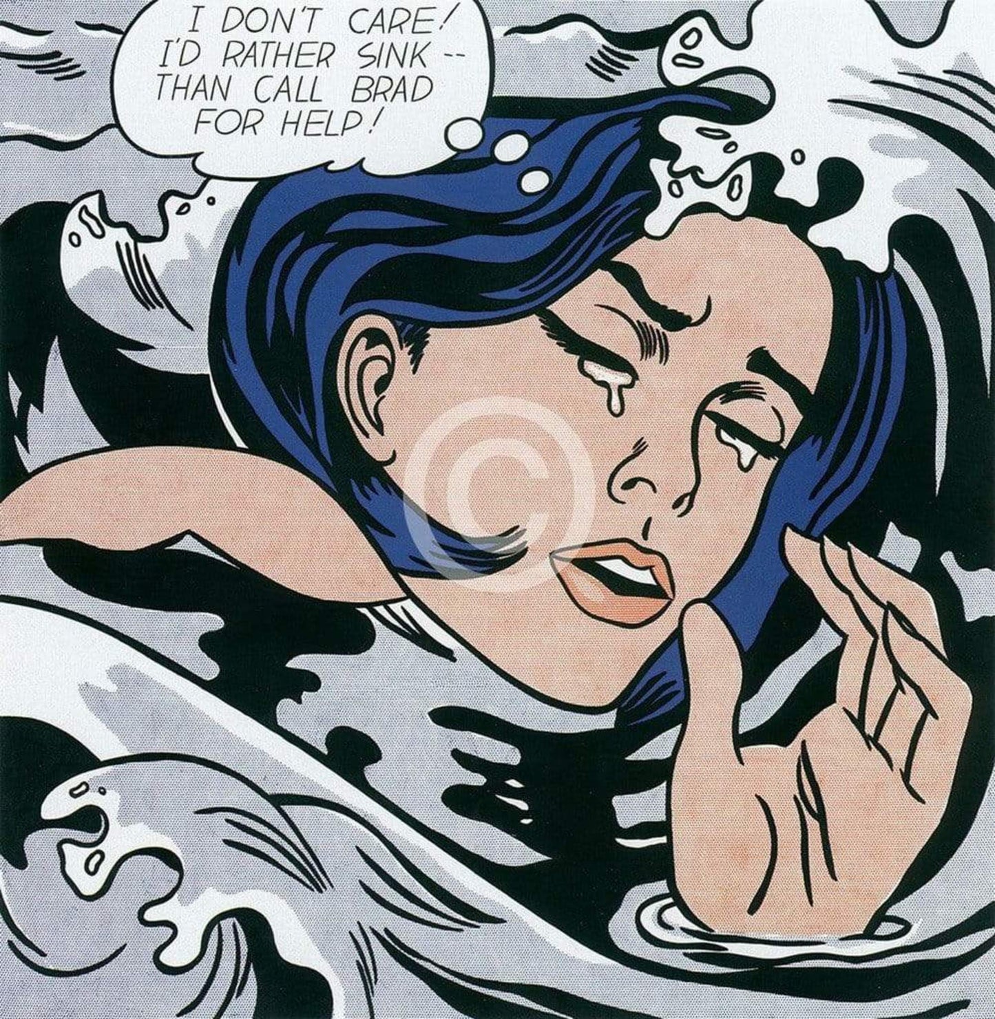 Affiche Art Roy Lichtenstein - Drowning Girl small 28x35.5cm