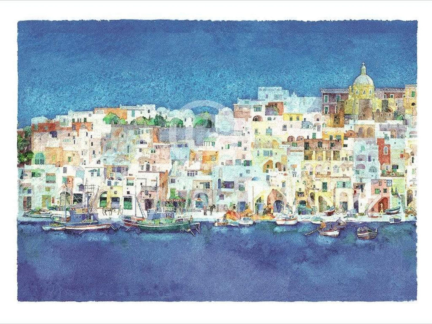 Affiche Art Ralf Westphal - Corricella, Insel Procida 80x60cm