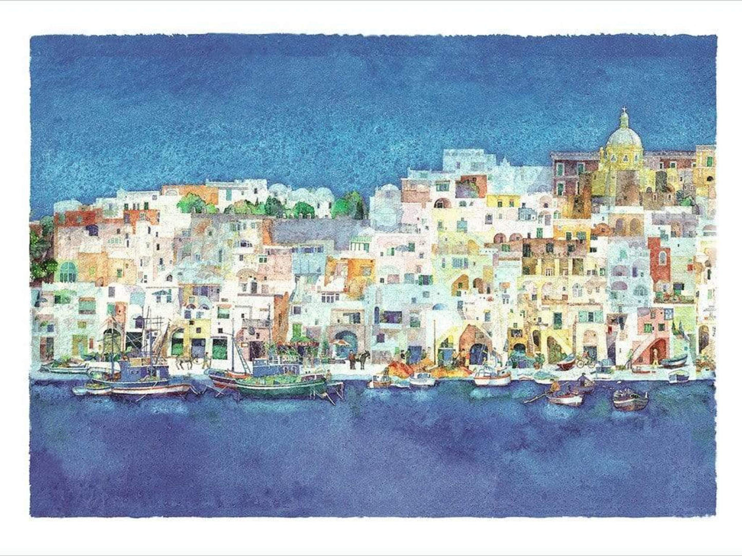 Affiche Art Ralf Westphal - Corricella, Insel Procida 40x30cm