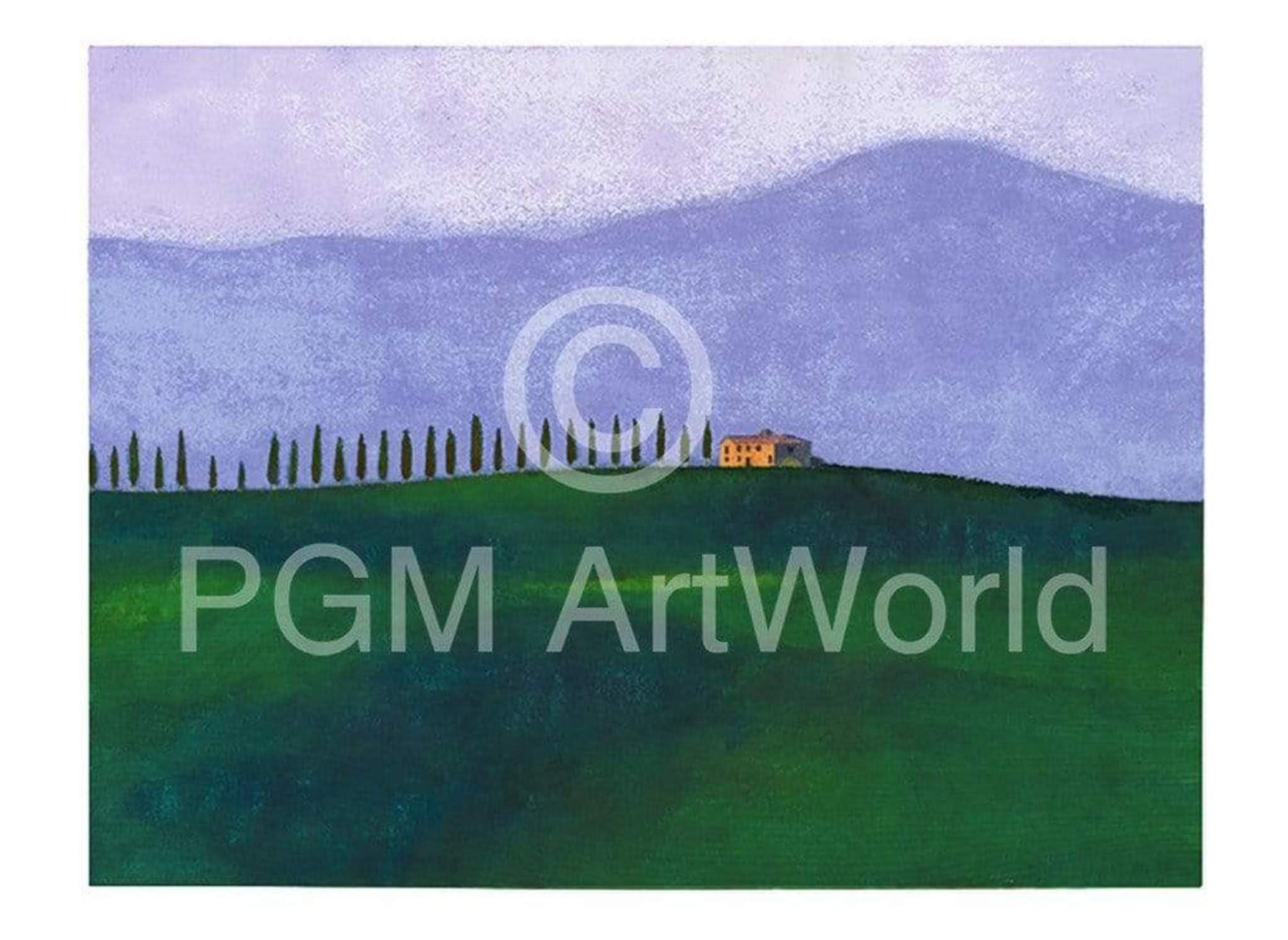 Affiche Art Ralf Westphal - Abendstimmung in der Toskana 40x30cm