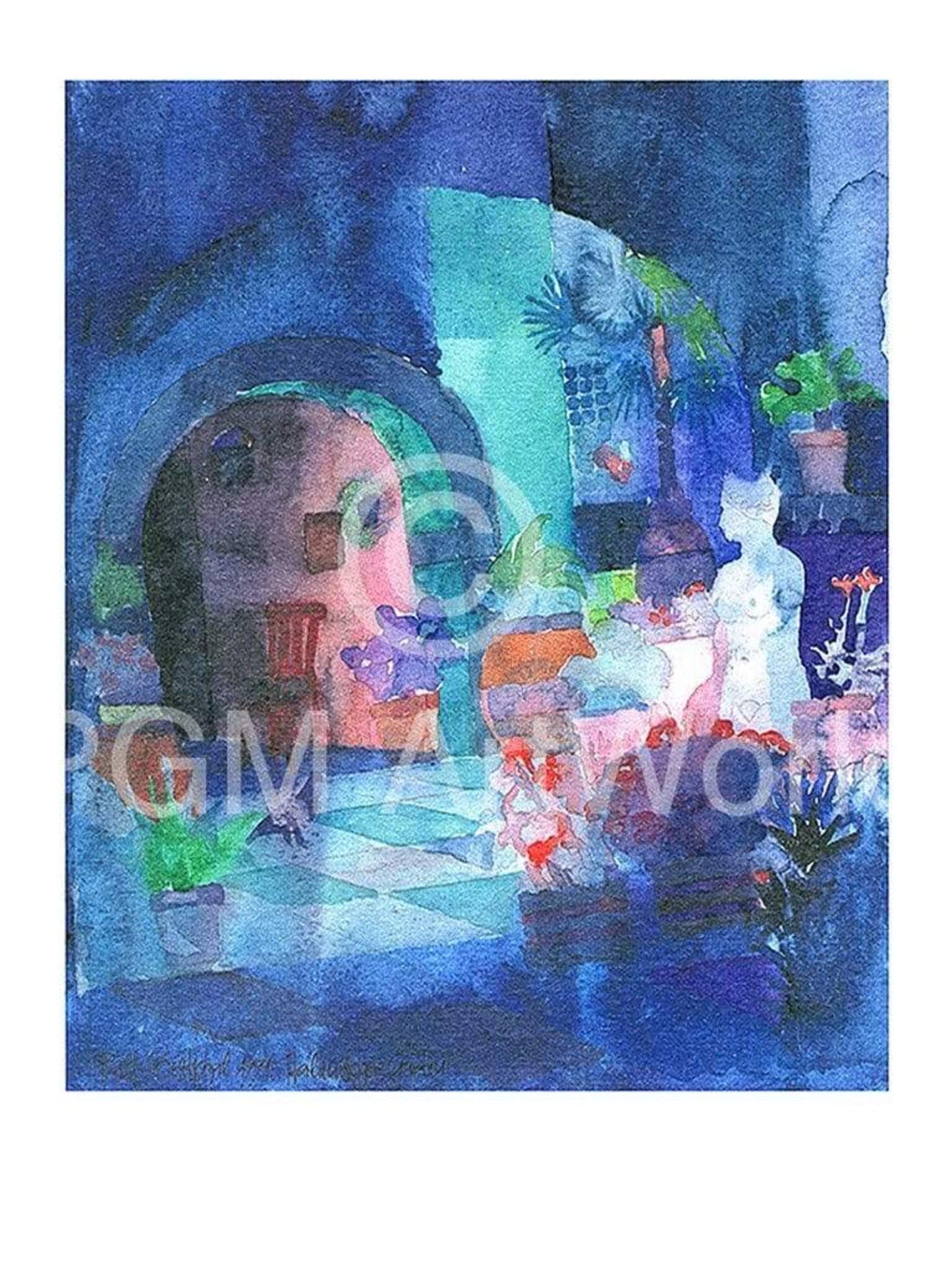 Affiche Art Ralf Westphal - Italienischer Garten 30x40cm
