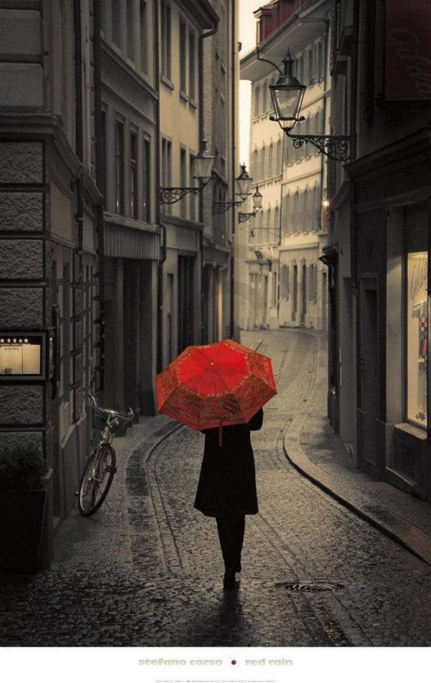 Affiche Art Stefano Corso - Red Rain 61x96cm