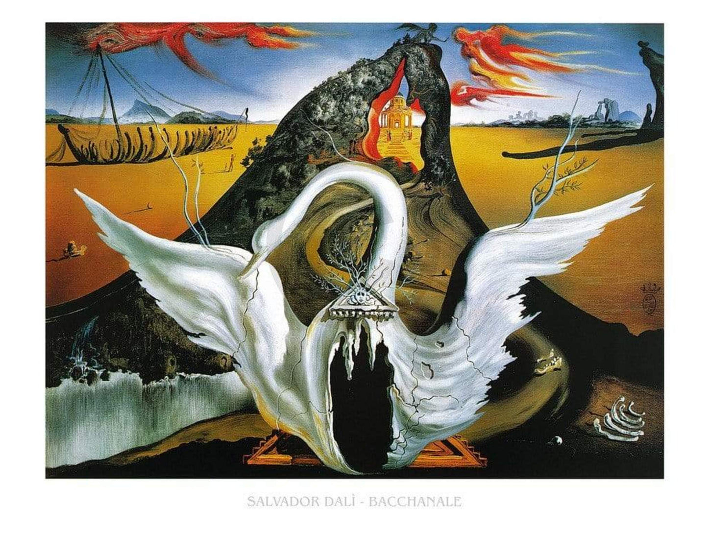 Affiche Art Salvador Dali - Bacchanale 80x60cm