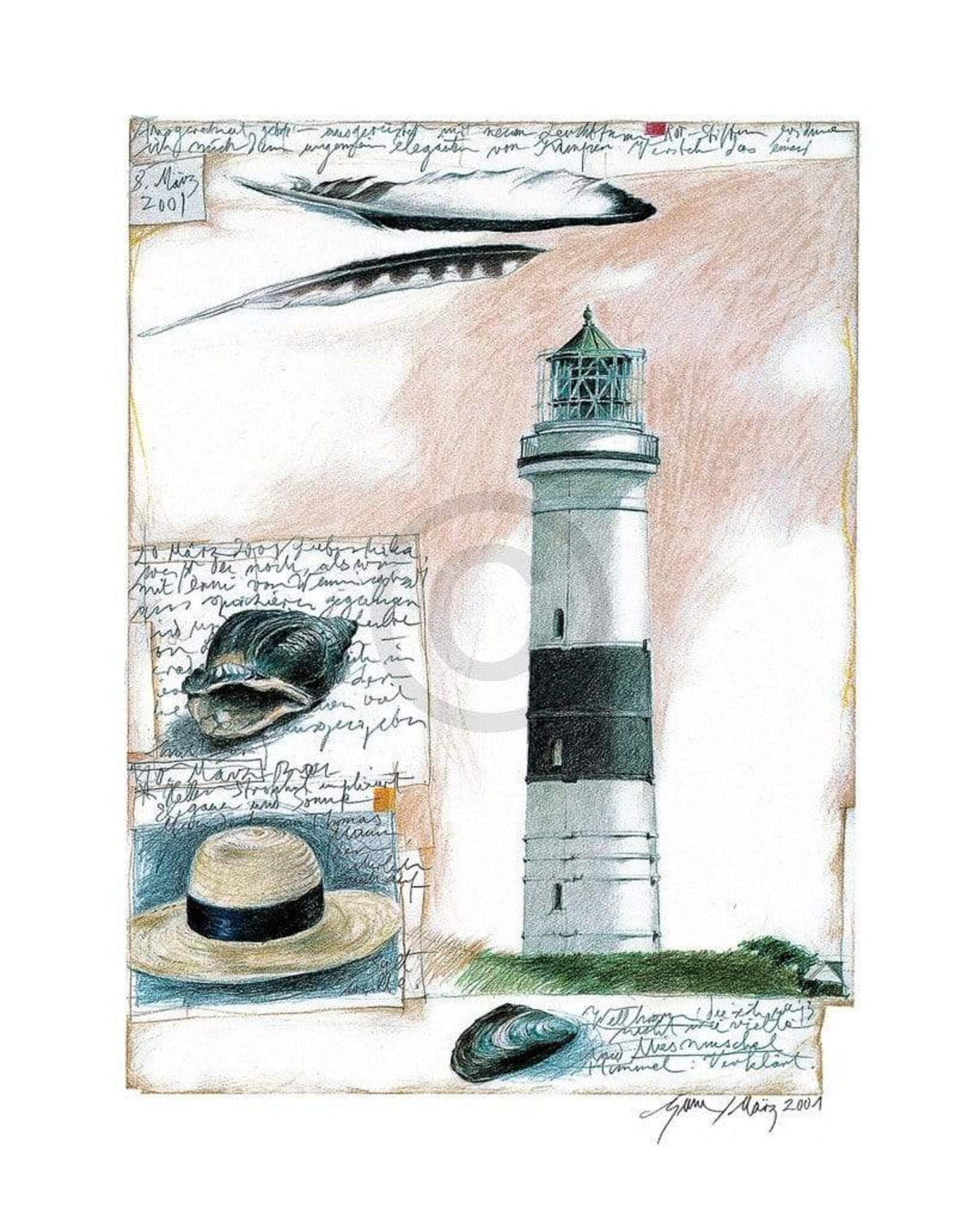 Affiche Art Sabine Gerke - Kampen 40x50cm