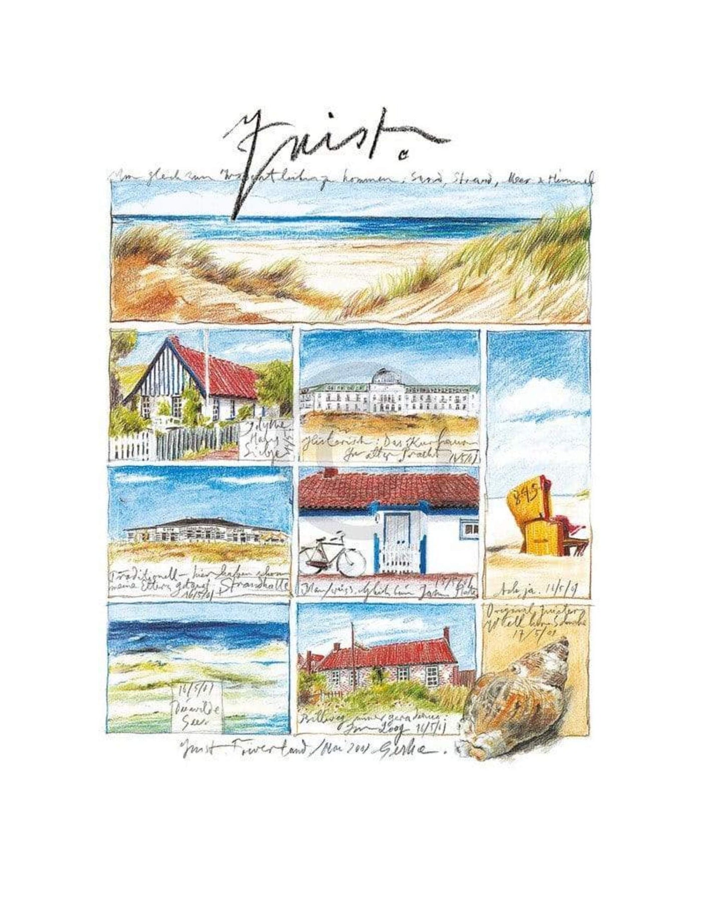 Affiche Art Sabine Gerke - Juist 40x50cm