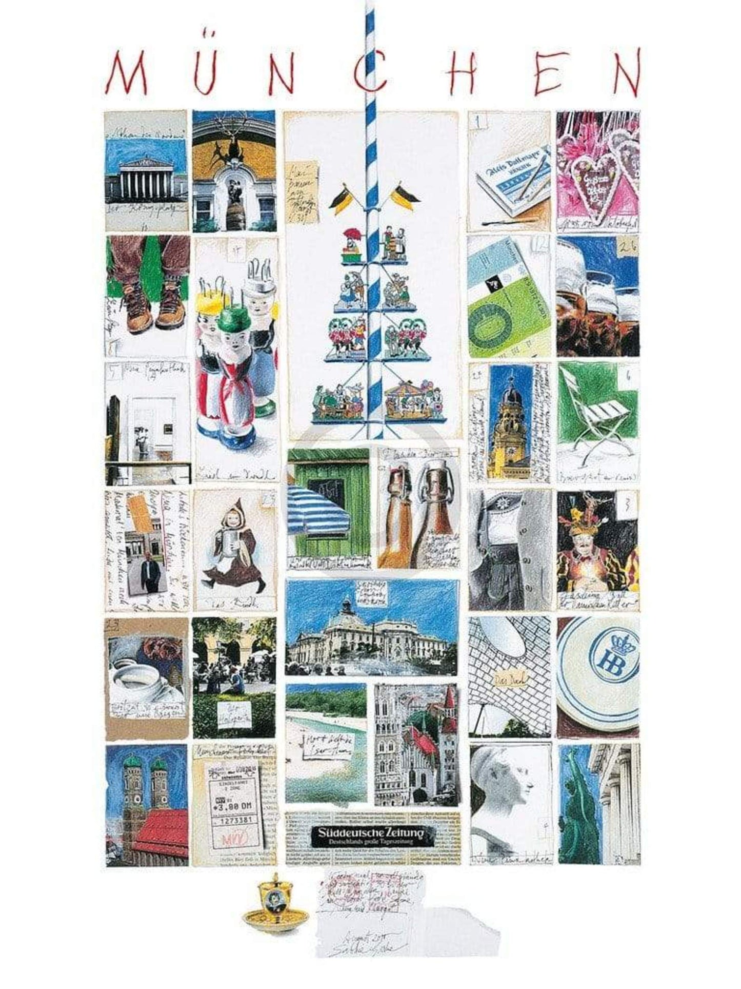 Affiche Art Sabine Gerke - München 60x80cm