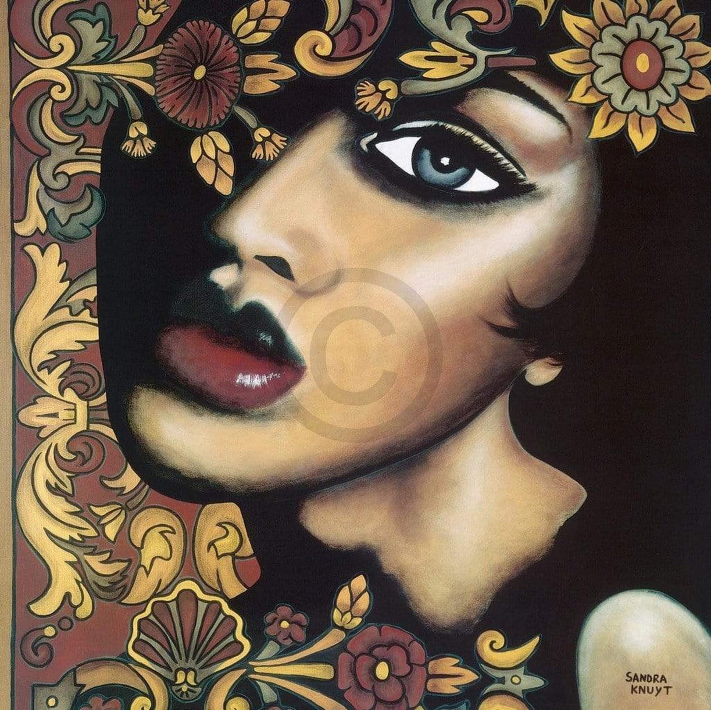 Affiche Art Sandra Knuyt - Marron 70x70cm