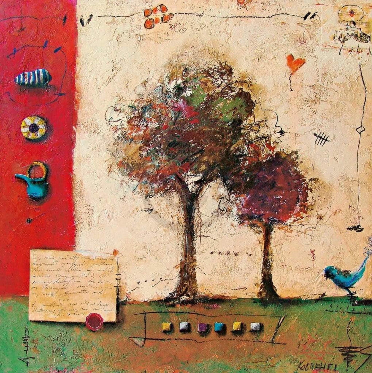 Affiche Art Sonja Kobrehel - Tree I 70x70cm