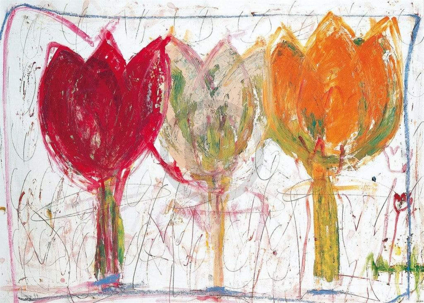Affiche Art Ursula Meyer-Petersen - 3 Tulips 70x50cm