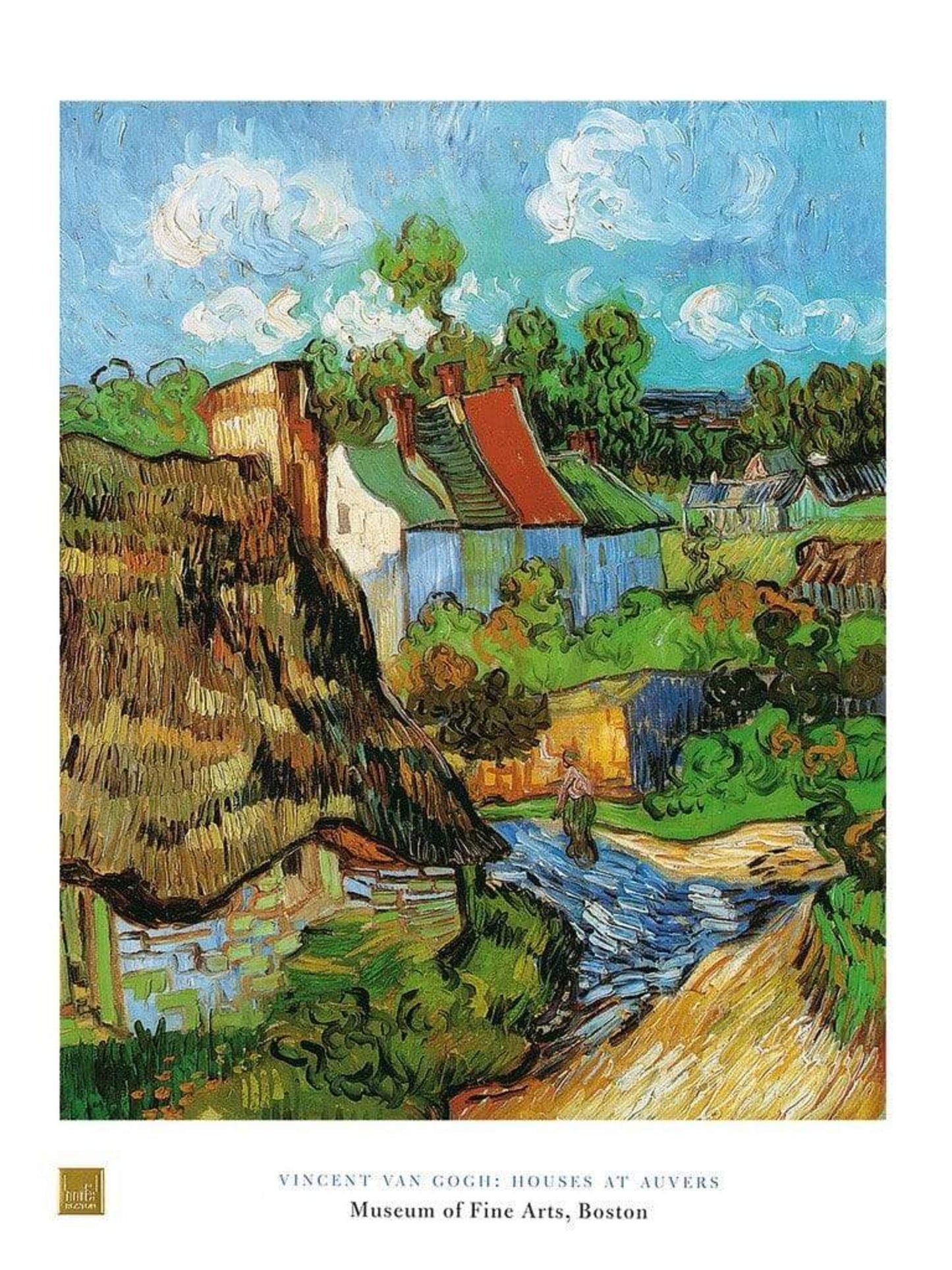 Affiche Art Vincent Van Gogh - Houses at Auvers 60x80cm