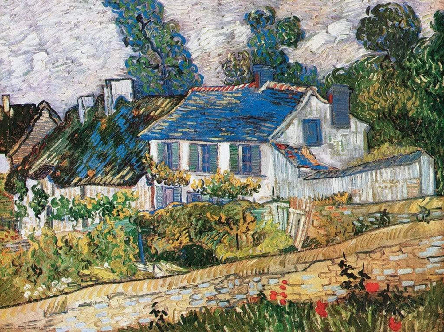 Affiche Art Vincent Van Gogh - Case ad Auvers 80x60cm