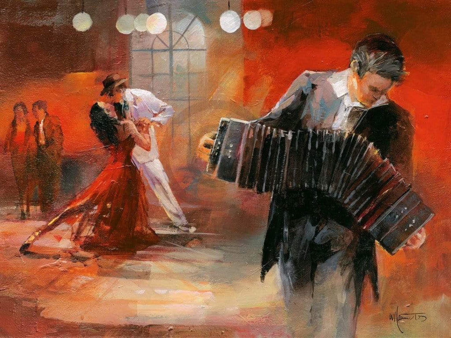 Affiche Art Willem Haenraets - Bandoneon 80x60cm