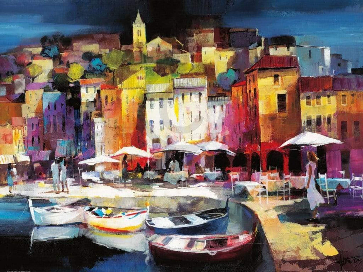 Affiche Art Willem Haenraets - Seaport Town II 80x60cm