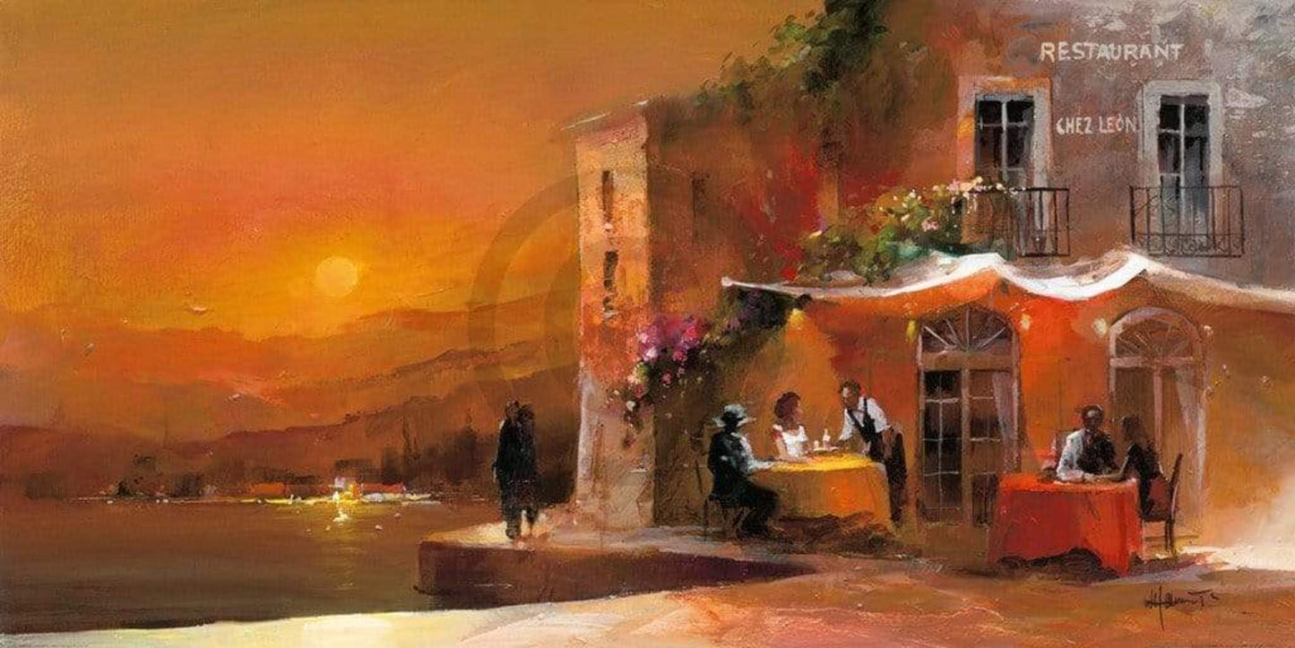 Affiche Art Willem Haenraets - Dinner for two II 100x50cm