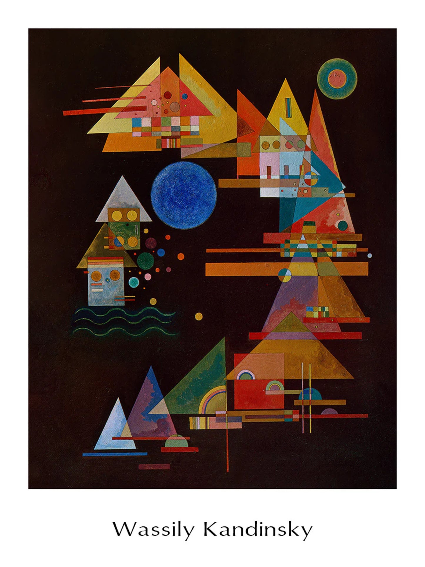 Affiche Art Wassily Kandinsky - Spitzen im Bogen, 1927 60x80cm