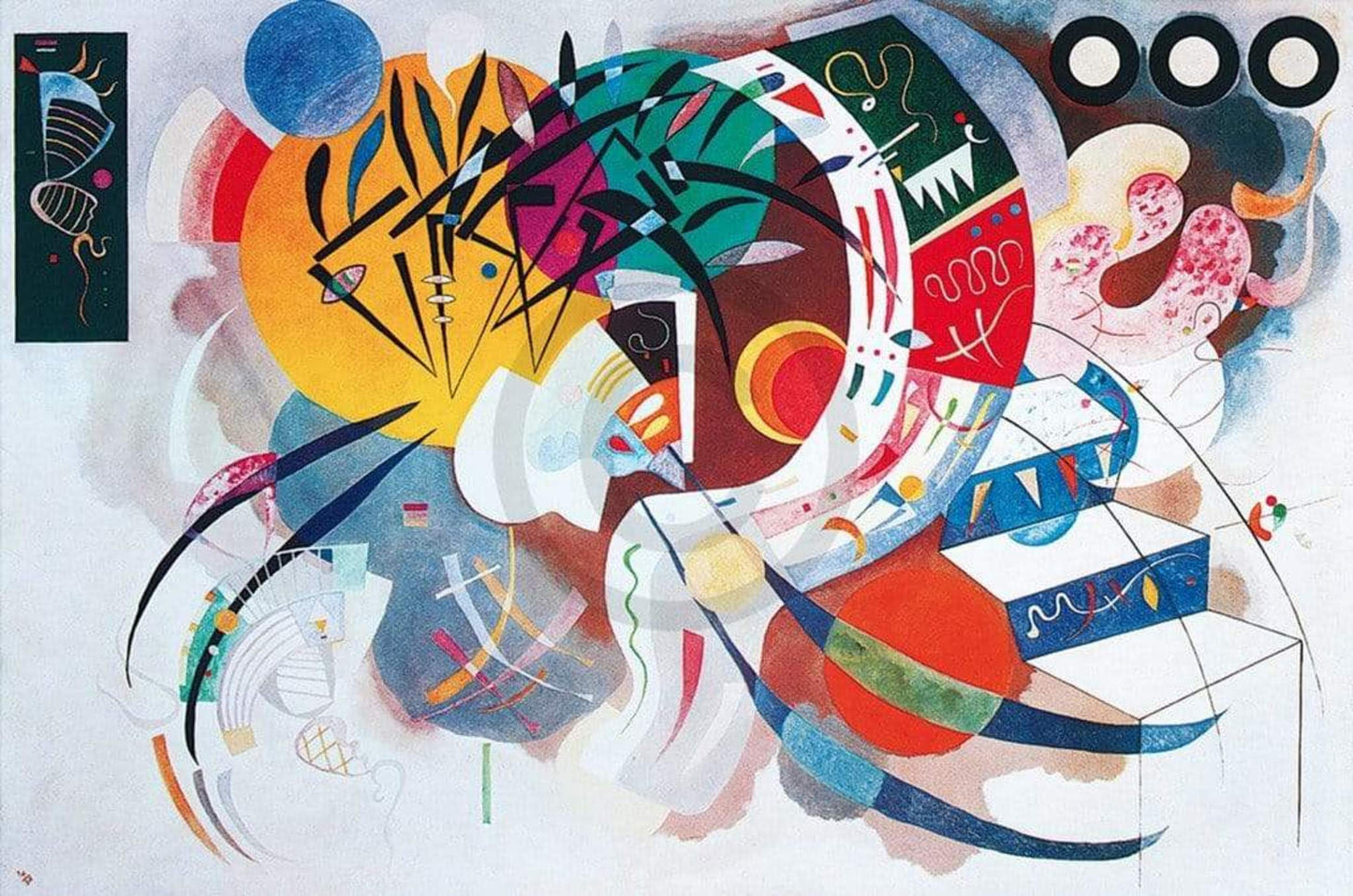 Affiche Art Wassily Kandinsky - Dominant curve 100x70cm
