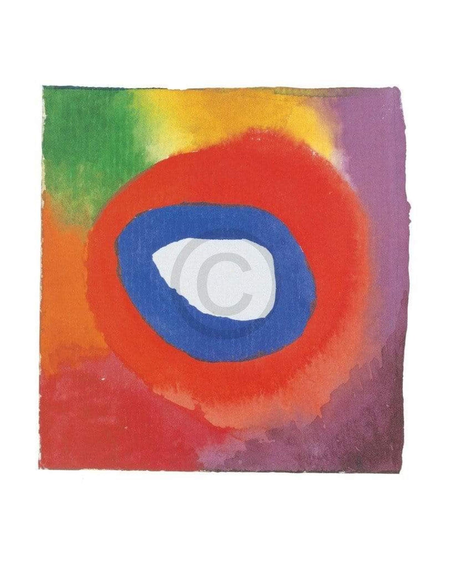 Affiche Art Wassily Kandinsky - Colour studies with technical 40x50cm