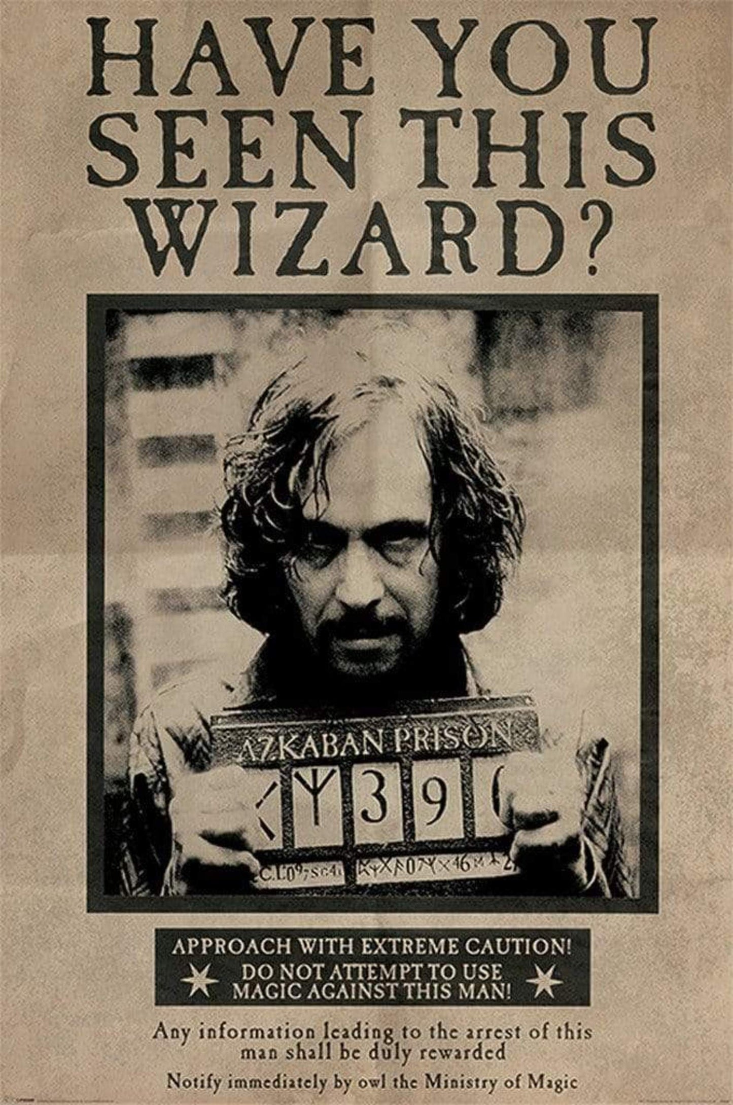 Poster Harry Potter Wanted Sirius Black 61x91,5cm