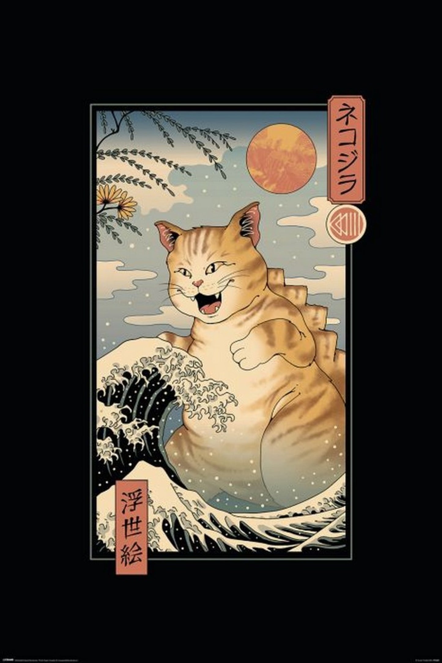 Poster Vincent Trinidad Catzilla Ukiyoe 61x91,5cm