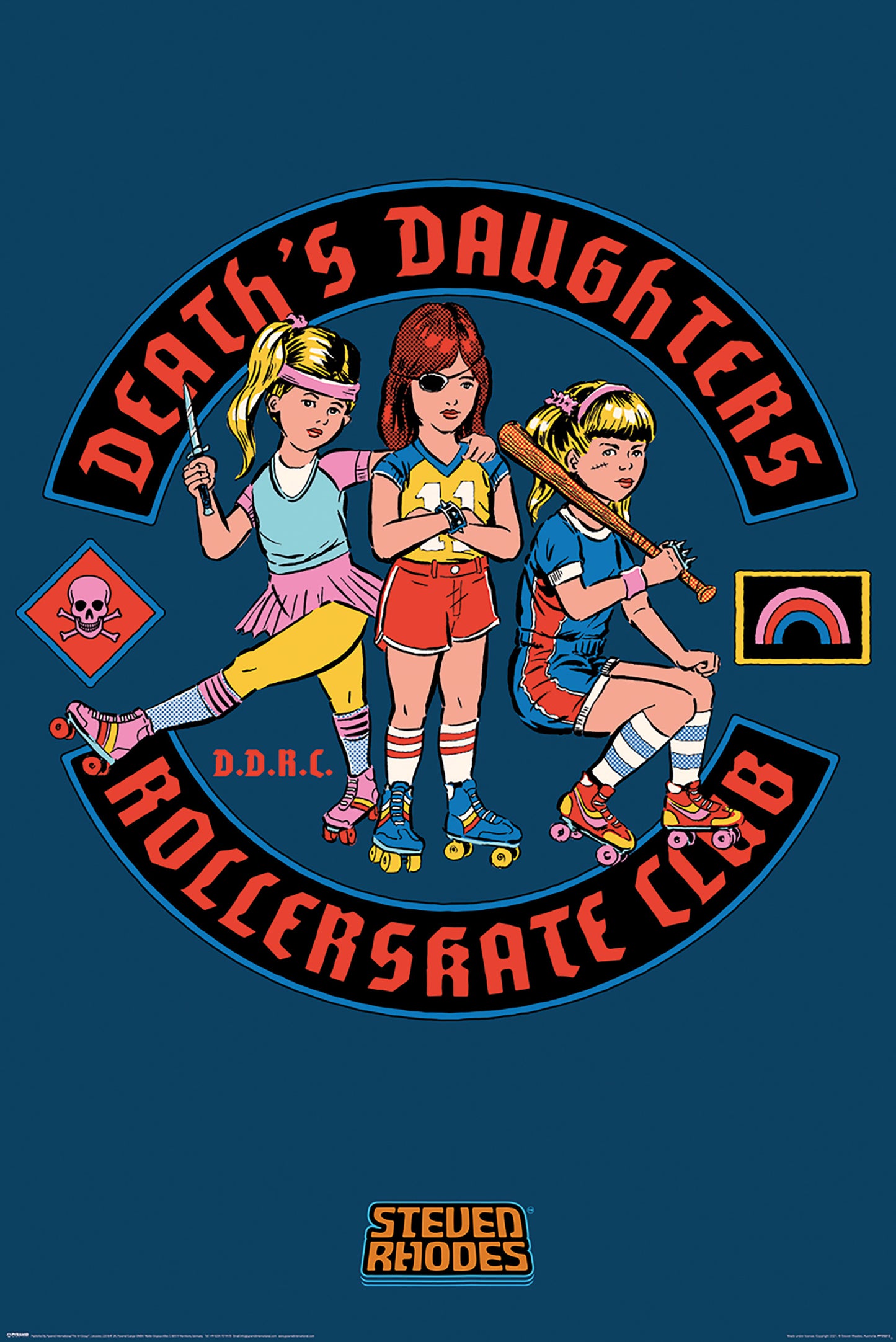 Poster Steven Rhodes Deaths Daughters Rollerskate Club 61x91,5cm