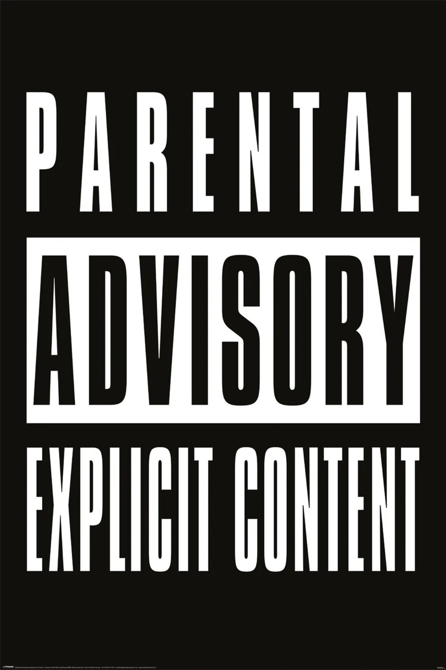 Poster Parental Advisory Explicit Content 61x91,5cm