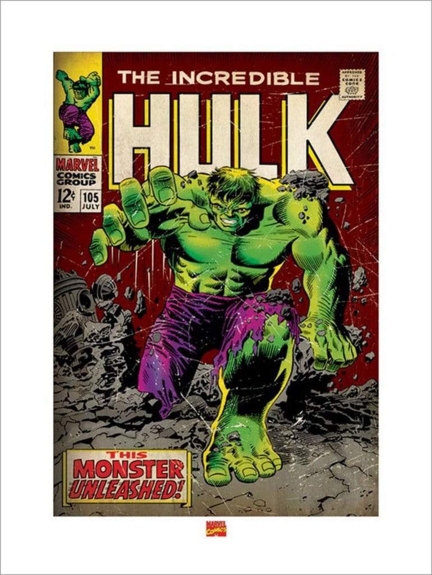 Affiche Art Incredible Hulk - Monster Unleashed 60x80cm