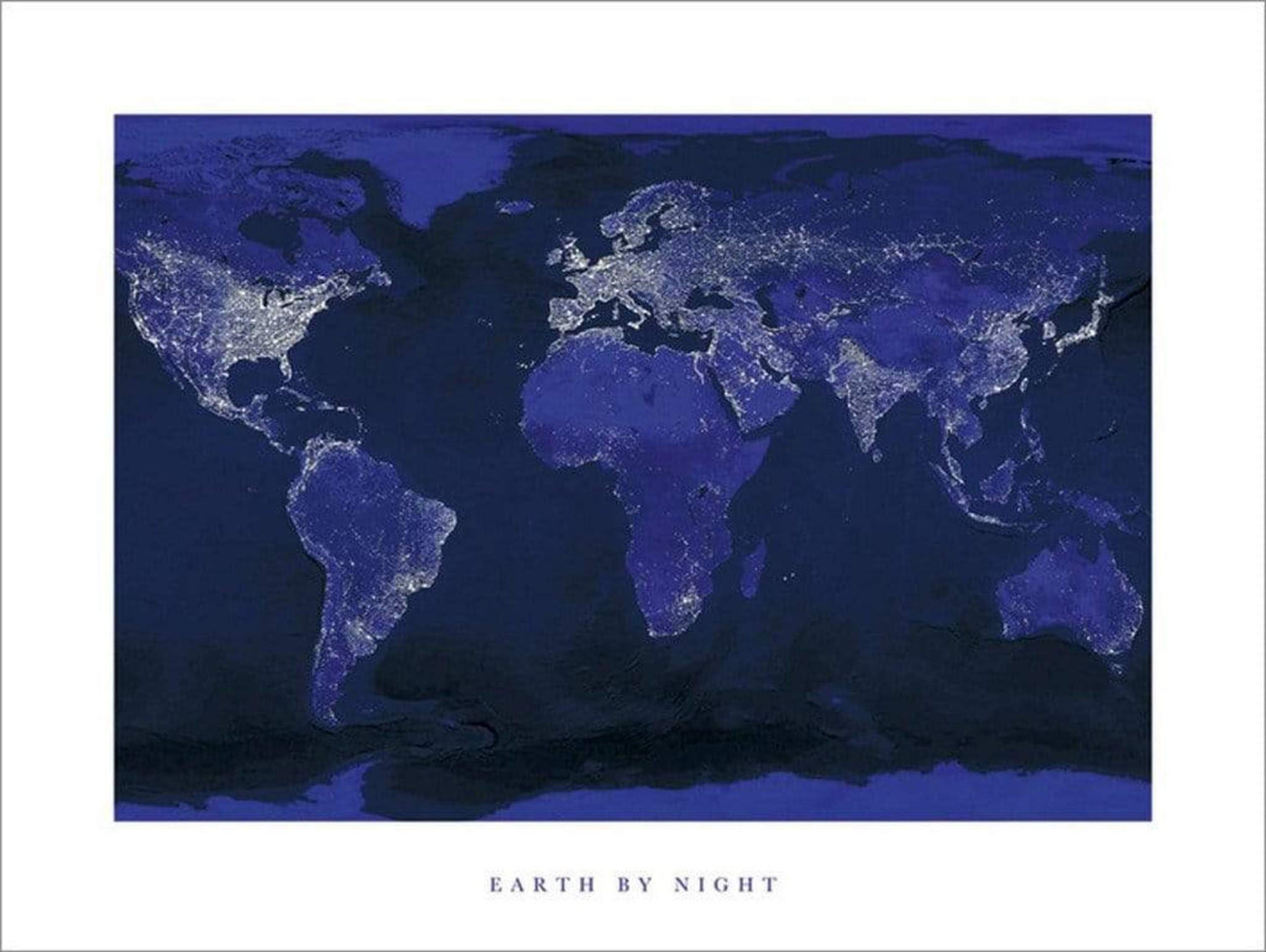 Affiche Art Earth by Night 80x60cm