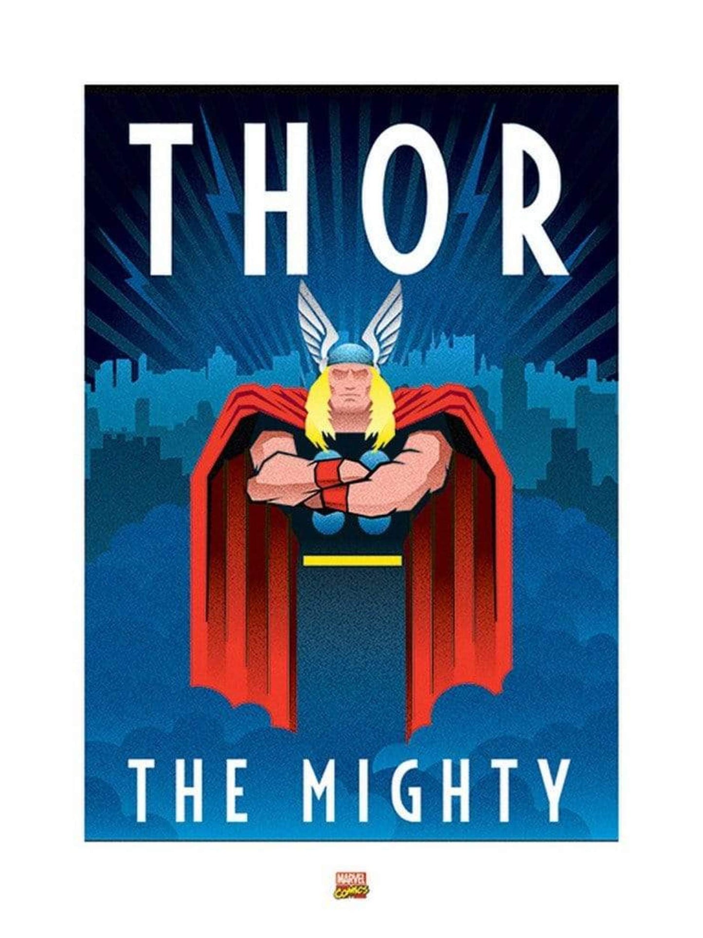 Affiche Art Marvel Deco Thor 60x80cm