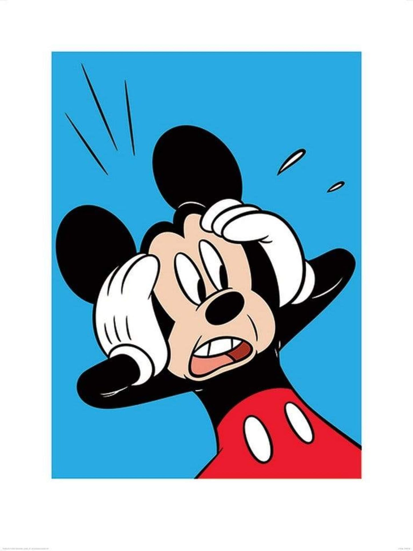 Affiche Art Mickey Mouse - Shocked 60x80cm
