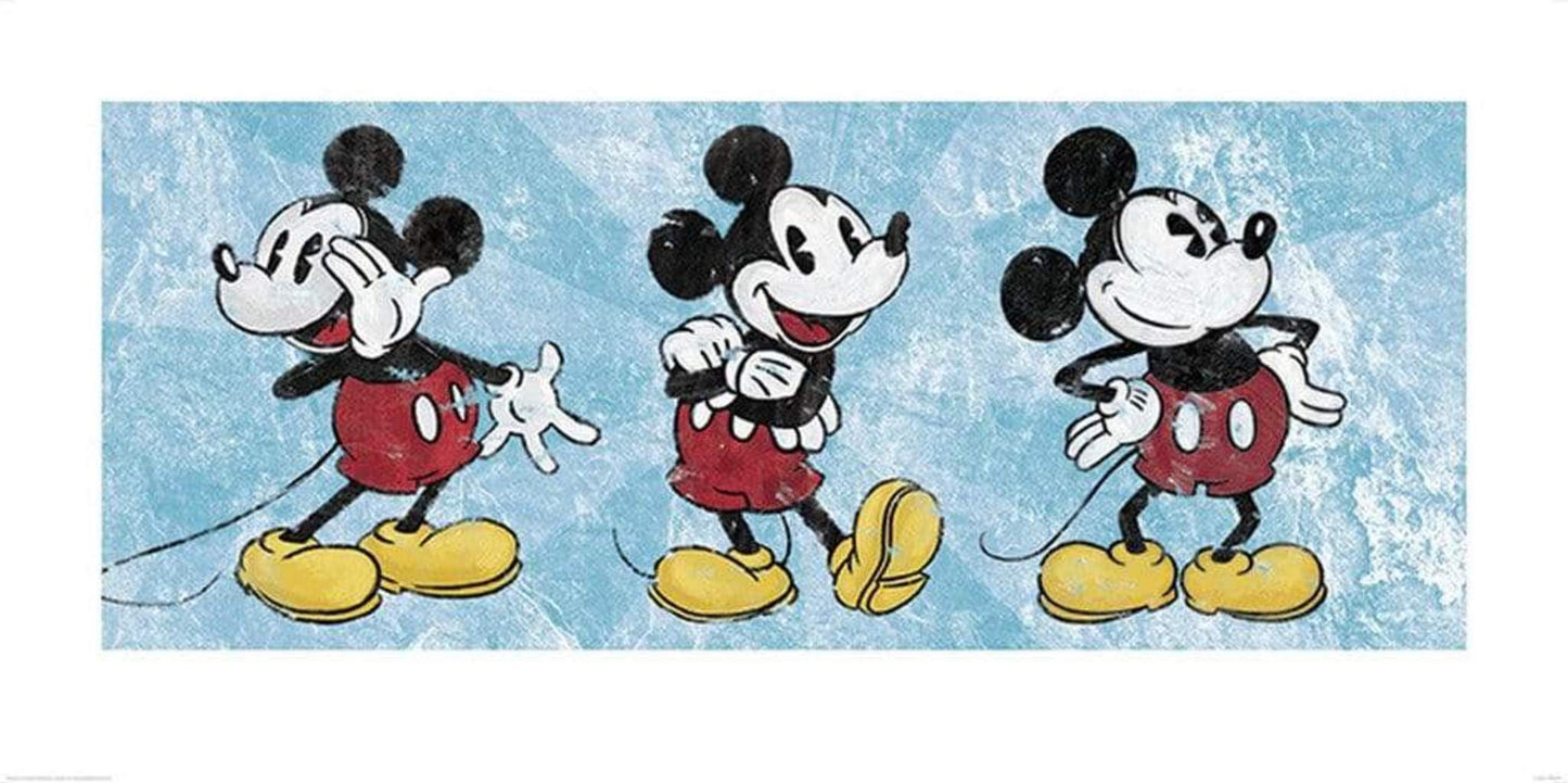 Affiche Art Mickey Mouse Squeaky Chic Triptych 100x50cm