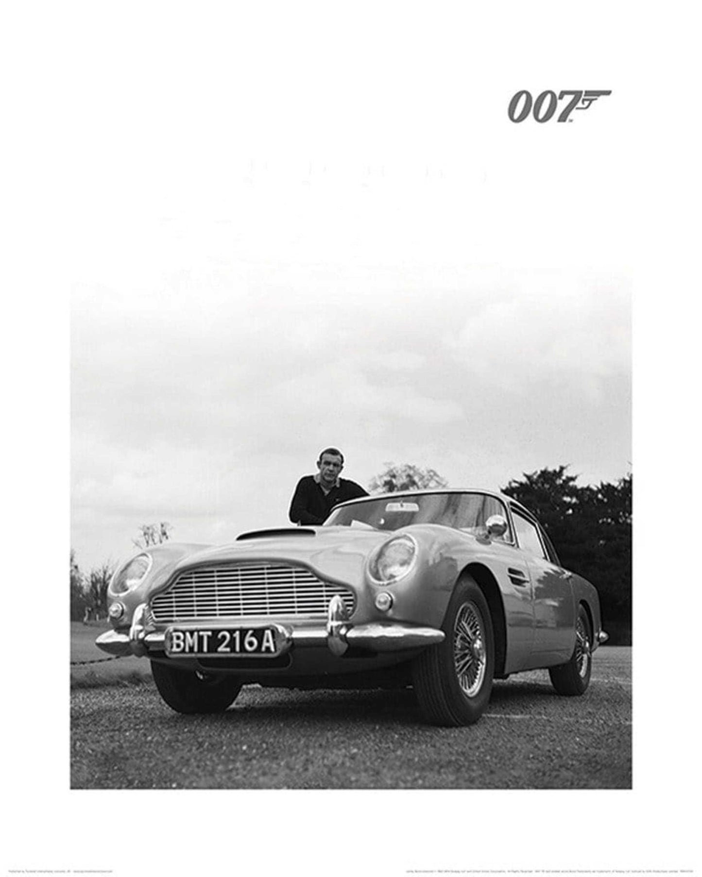 Affiche Art James Bond Connery Black and White 40x50cm