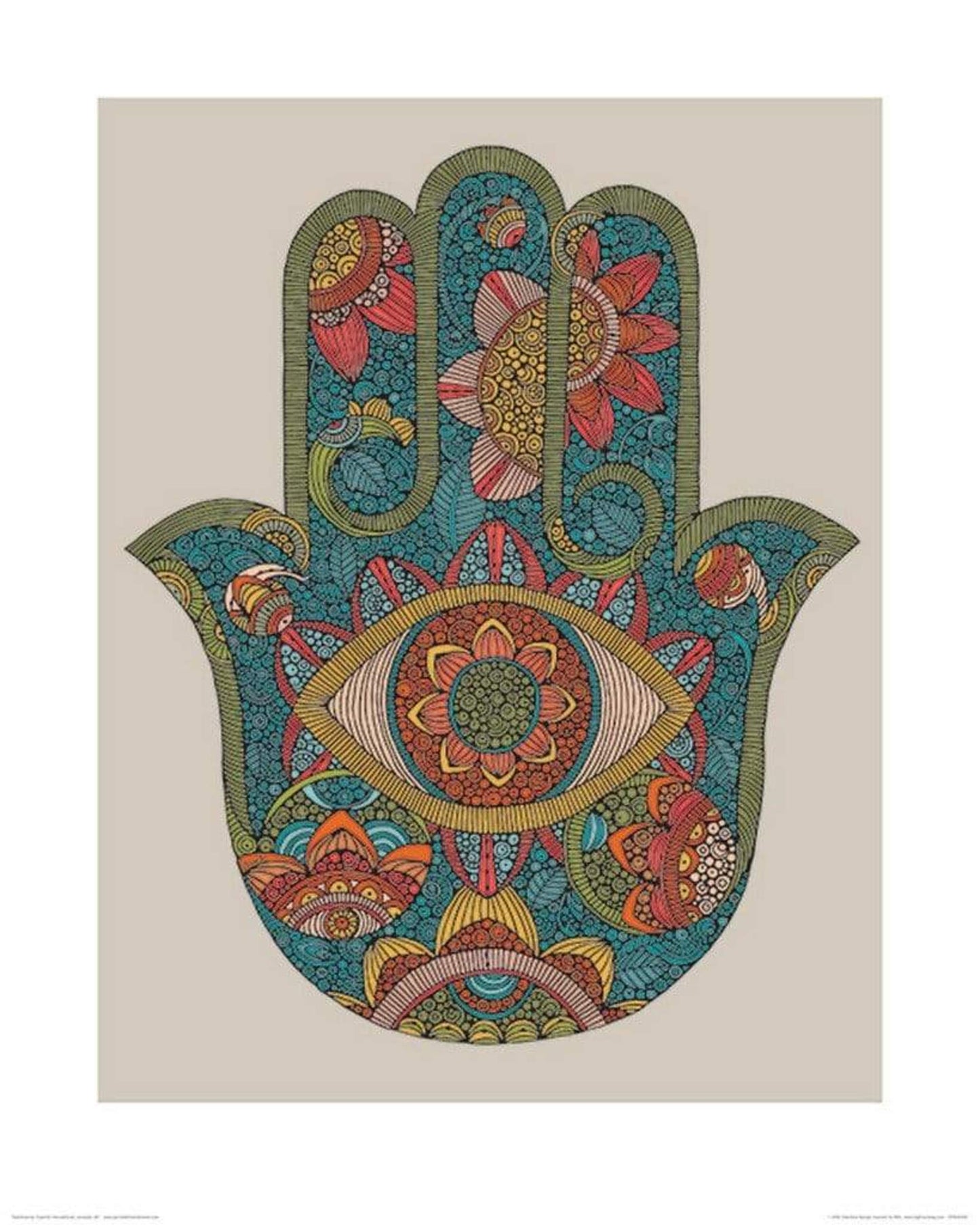 Affiche Art Valentina Ramos - Hamsa 40x50cm