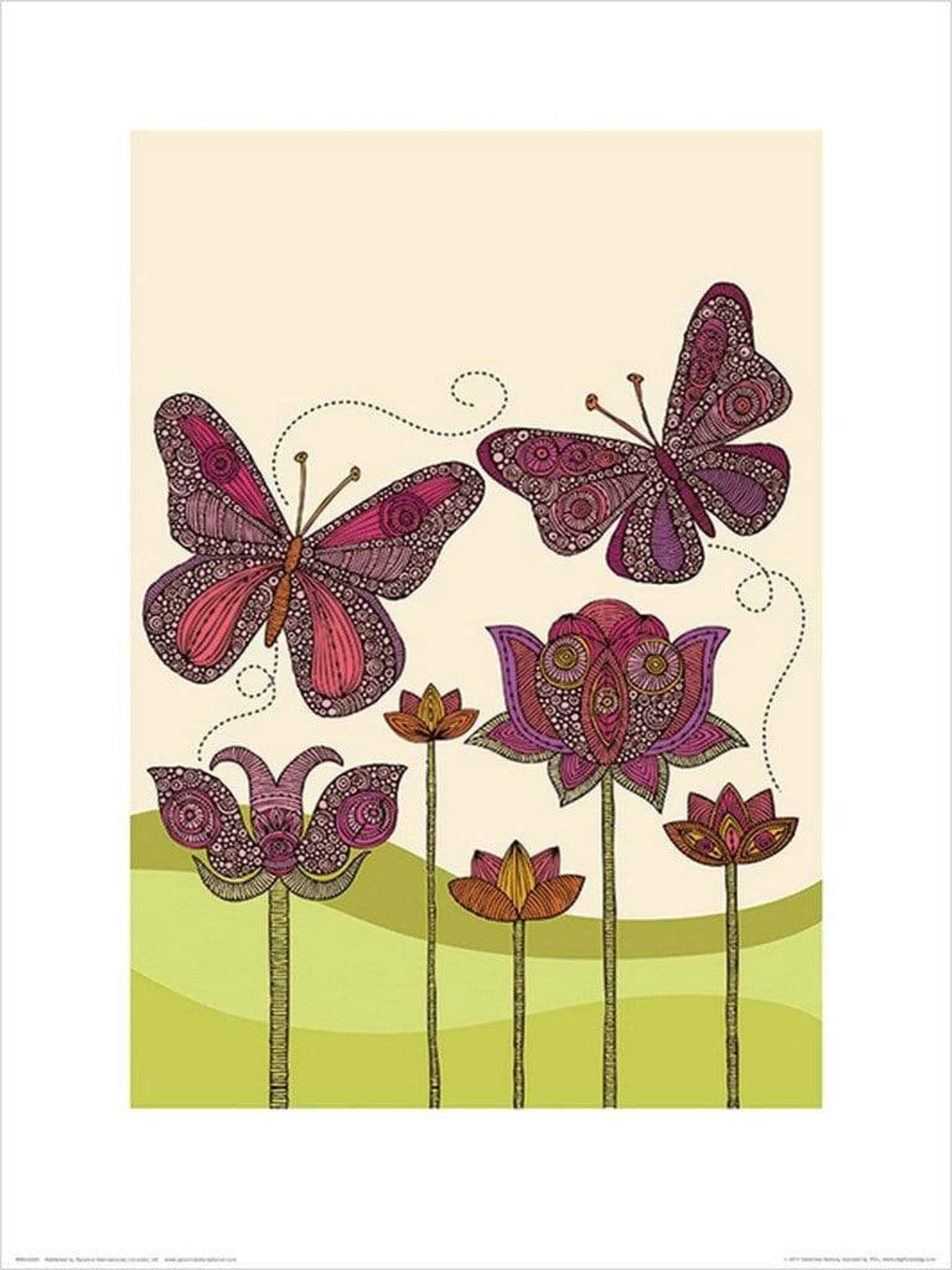 Affiche Art Valentina Ramos - Butterflies 30x40cm