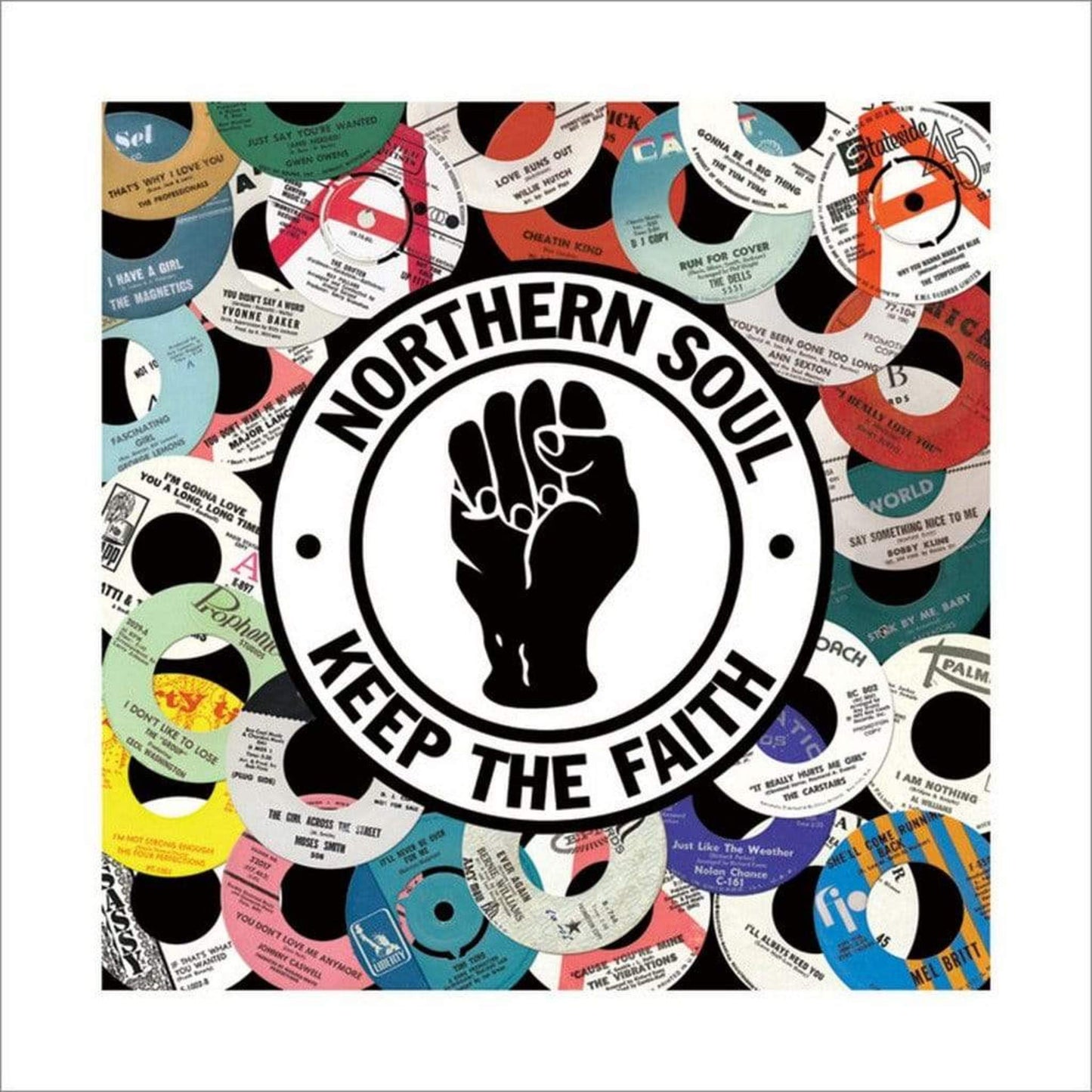 Affiche Art Northern Soul Labels 40x40cm