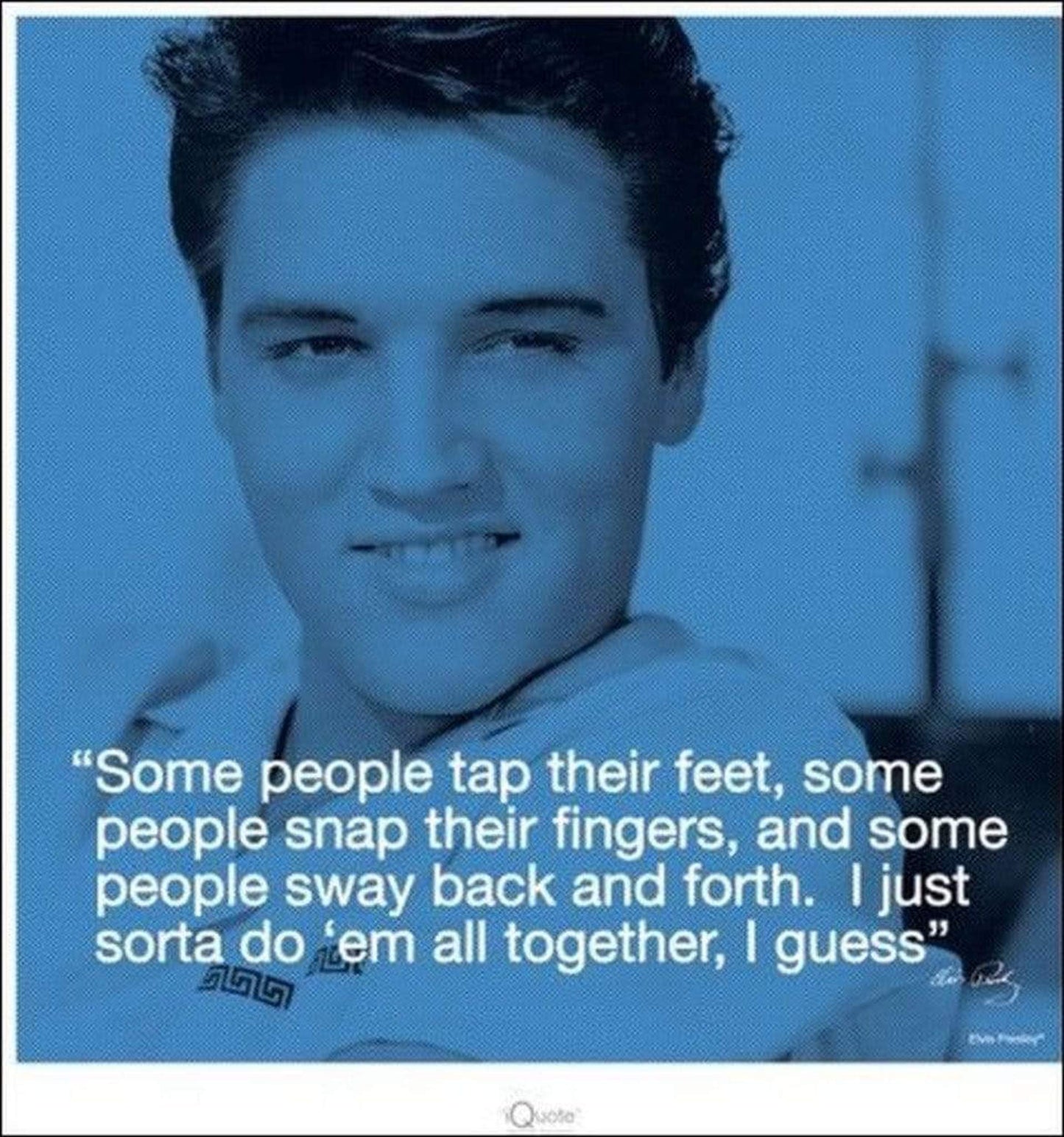 Affiche Art Elvis Presley iQuote All Together 40x40cm