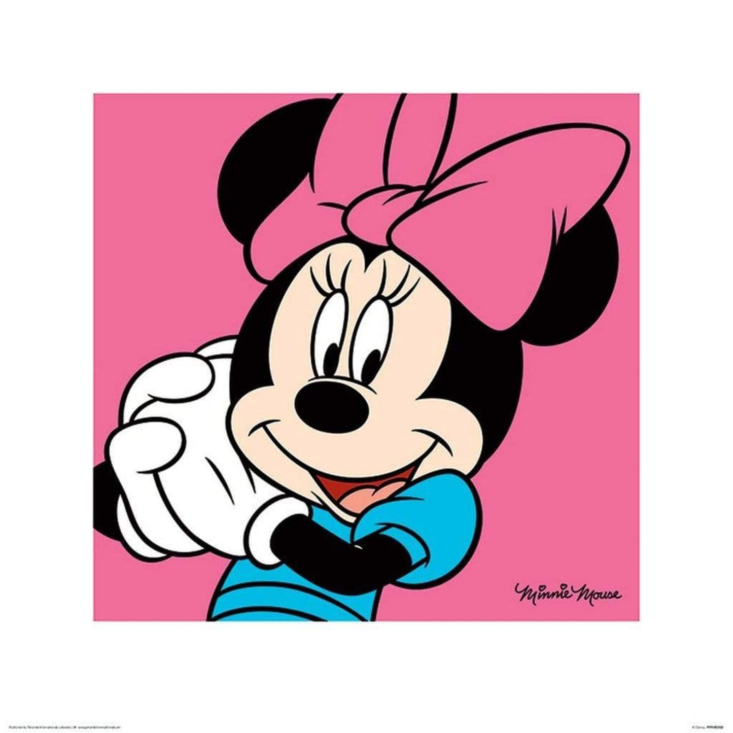 Affiche Art Minnie Mouse - Pink 40x40cm