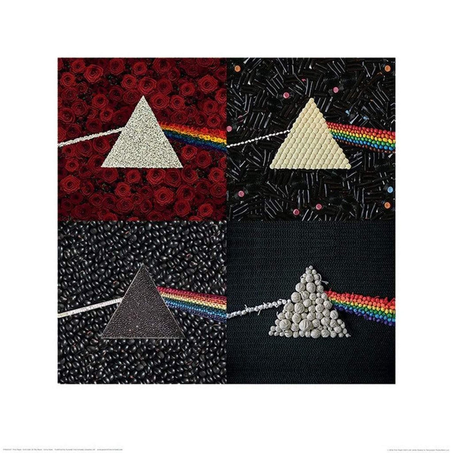 Affiche Art Pink Floyd Dark Side of the Moon Collections 40x40cm
