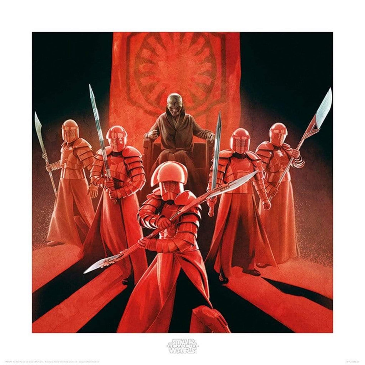 Affiche Art Star Wars The Last Jedi Snoke and Elite Guards 40x40cm