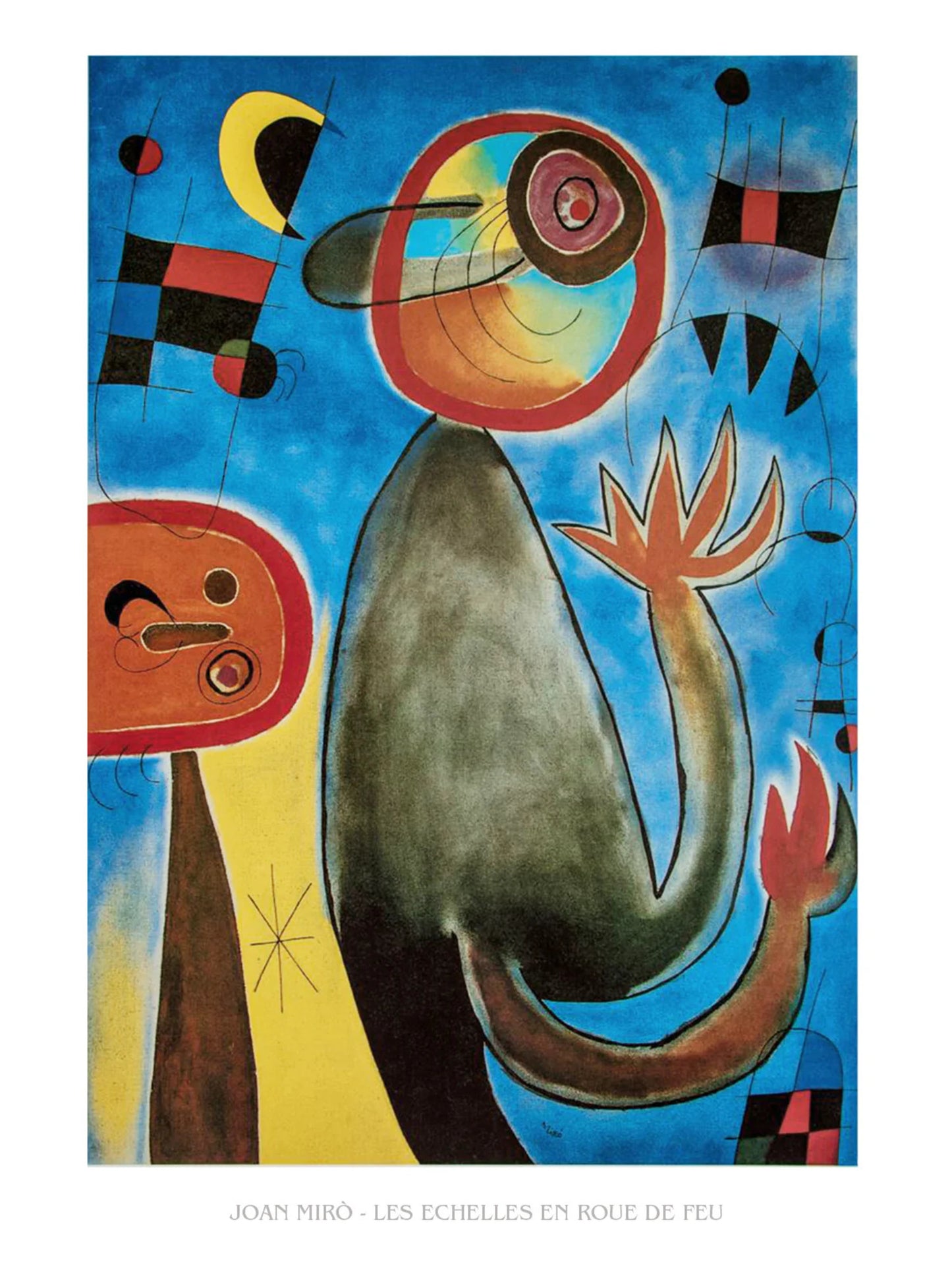 Affiche Art Joan Miro - Les echelles en roue 60x80cm