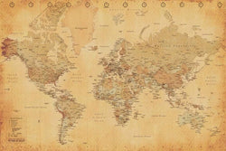 Poster Harper Collins - Map World - Anglais - 21 91,5x61cm