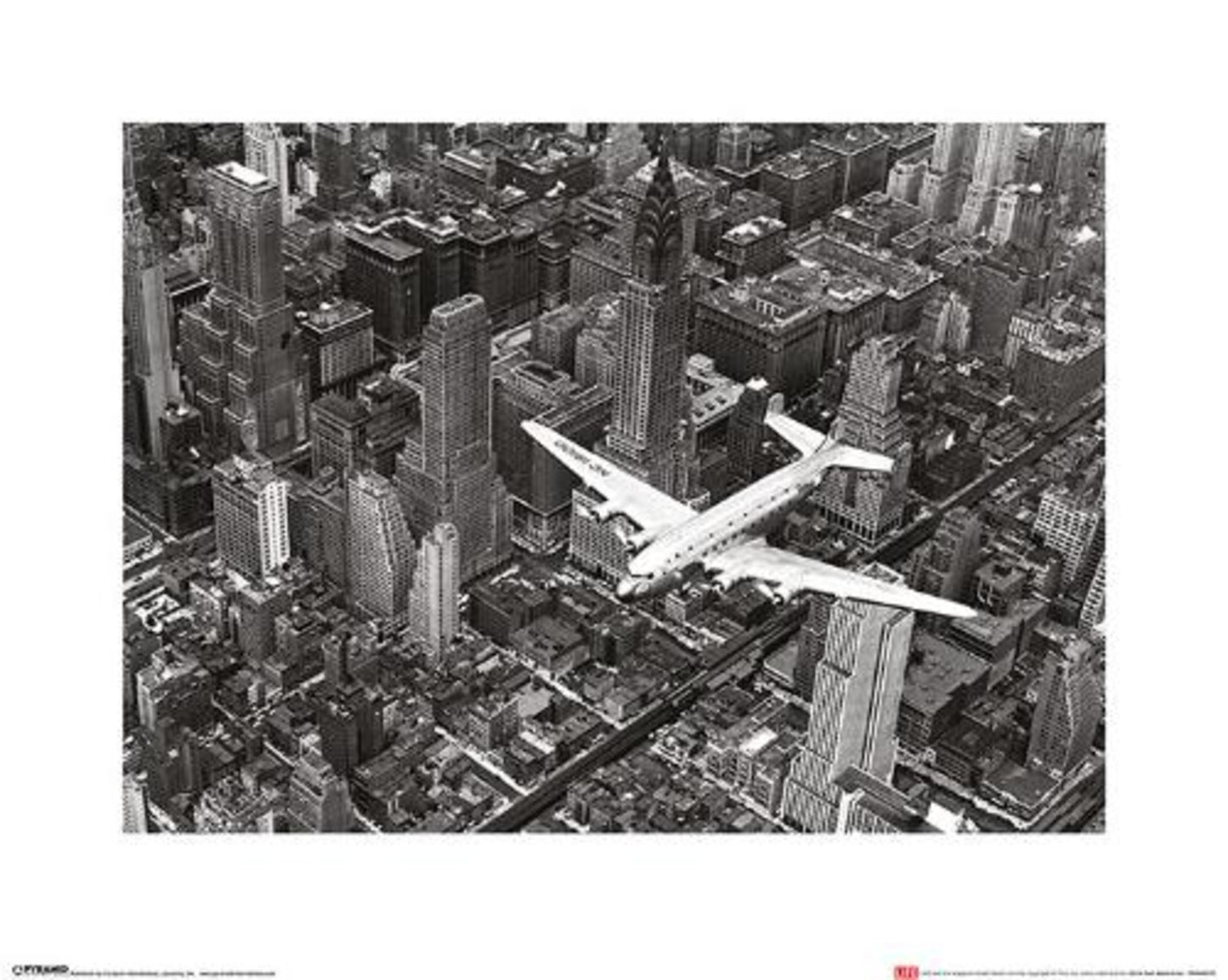 Affiche Art Time Life - DC-4 Over Manhattan 40x50cm