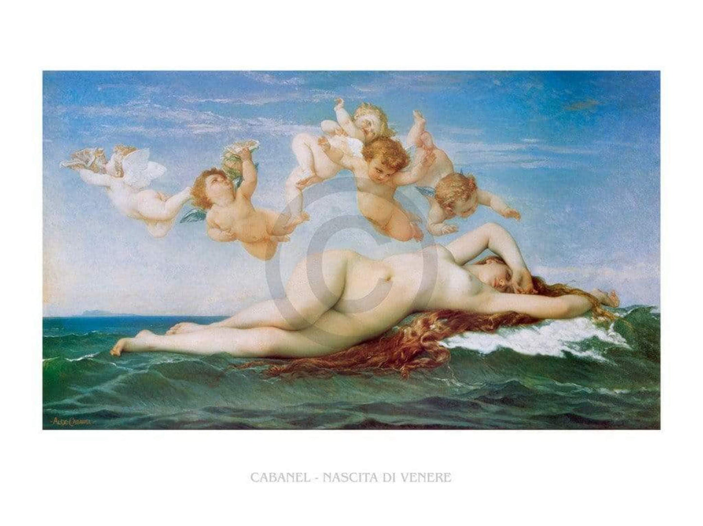 Affiche Art Alexandre Cabanel - Nascita di Venere 80x60cm