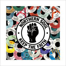 Affiche Art Northern Soul Labels 40x40cm