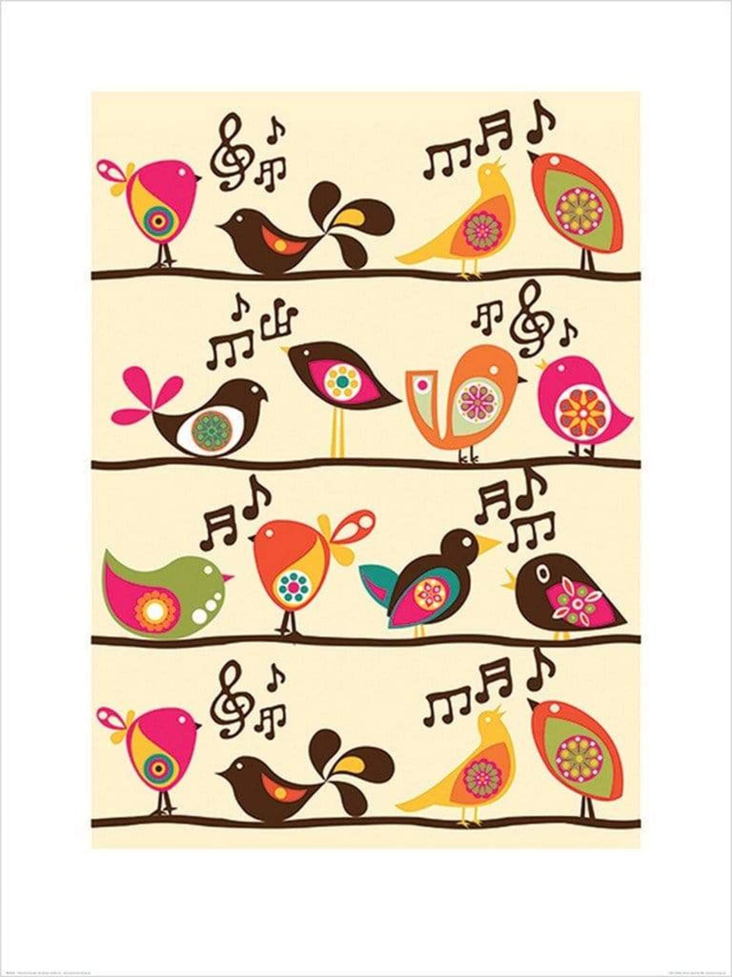 Affiche Art Valentina Ramos - Singing Birds 60x80cm