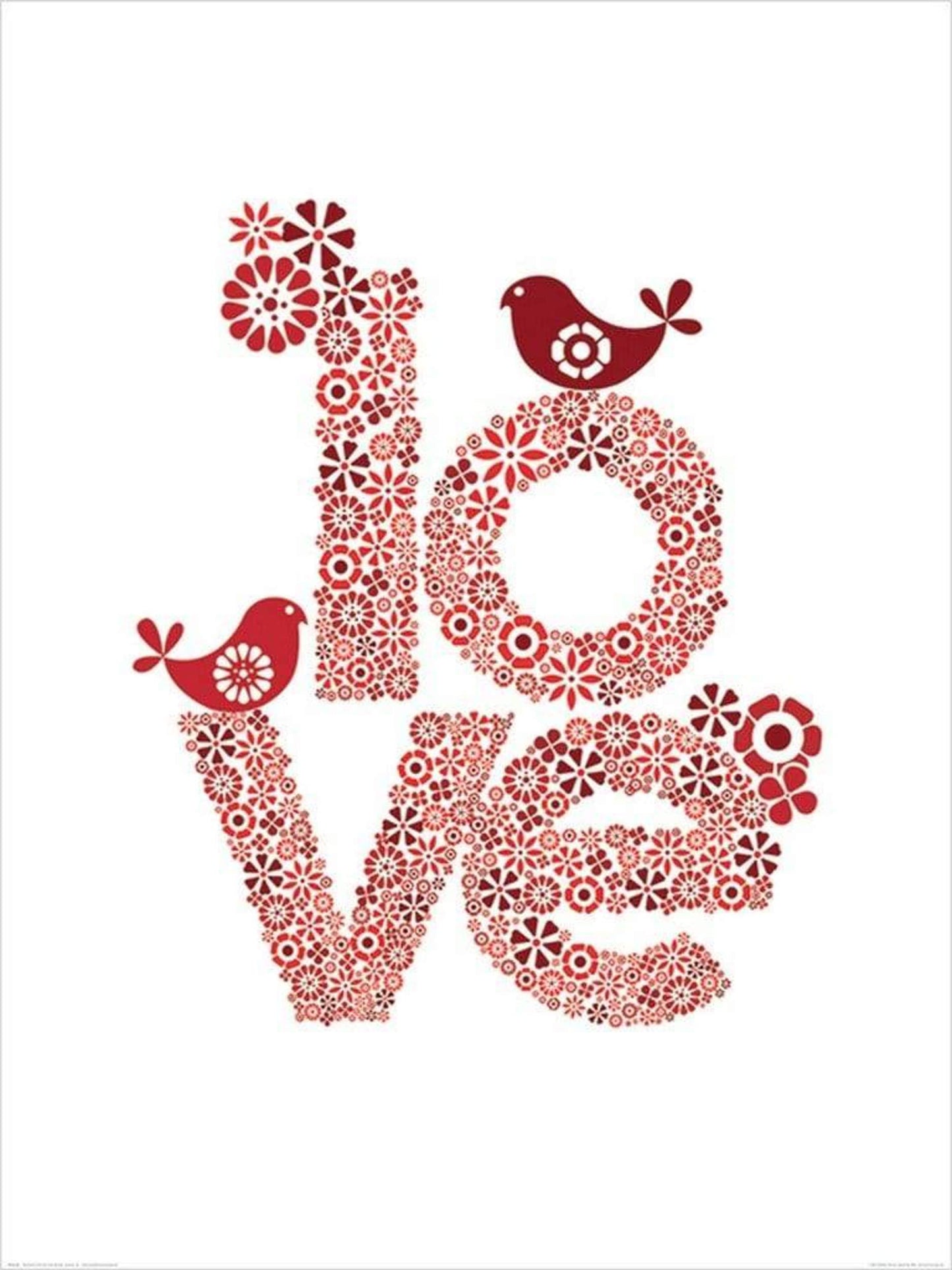 Affiche Art Valentina Ramos - Red Love 60x80cm
