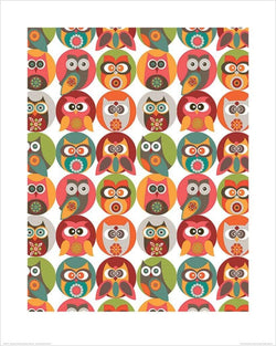 Affiche Art Valentina Ramos - Owls Family 40x50cm