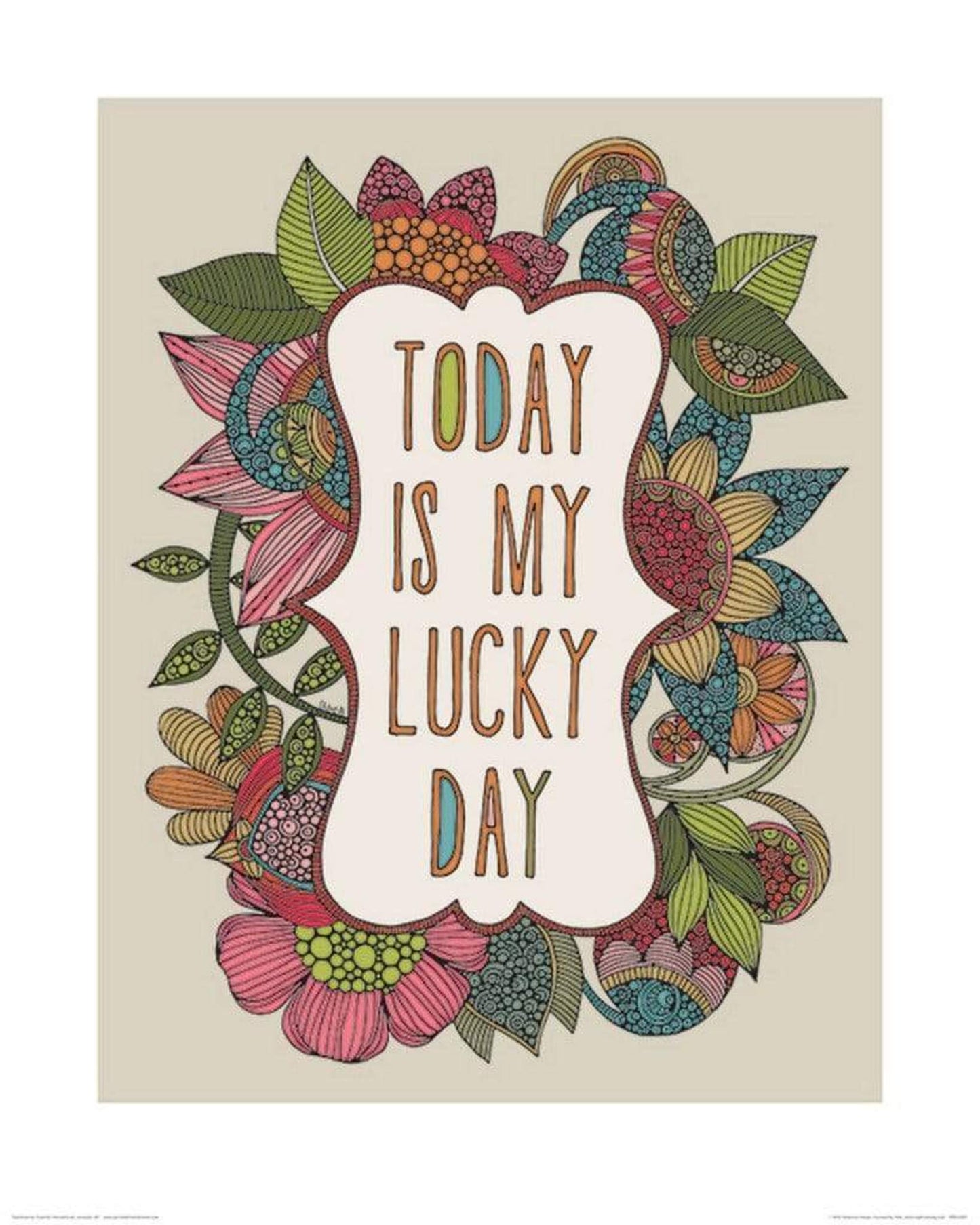 Affiche Art Valentina Ramos - Today is my Lucky Day 40x50cm