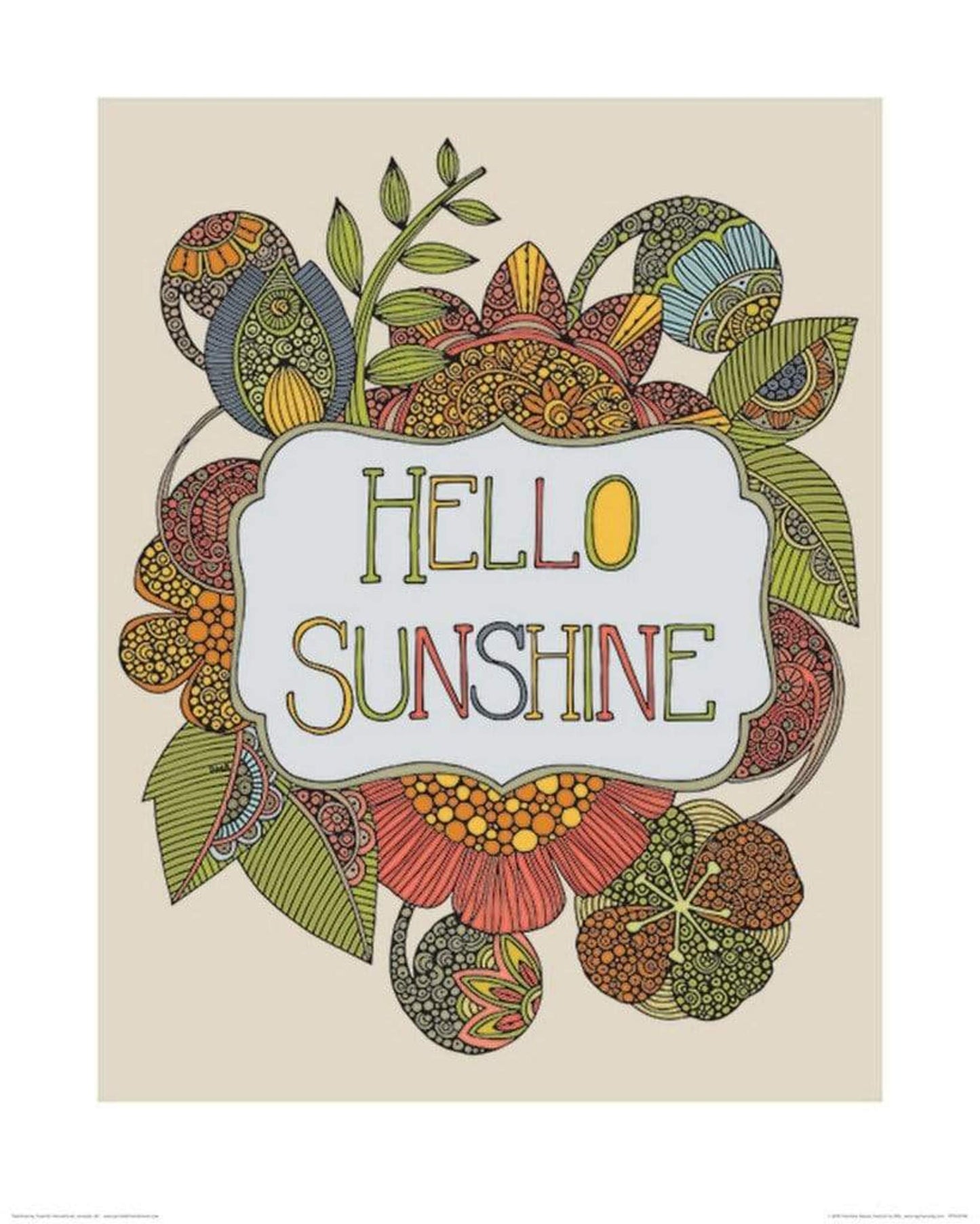 Affiche Art Valentina Ramos - Hello Sunshine 40x50cm