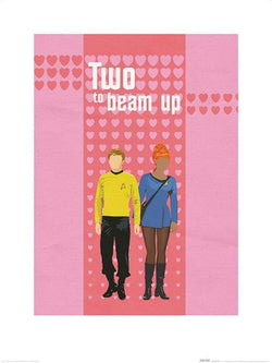 Affiche Art Star Trek - Two To Beam Up 60x80cm